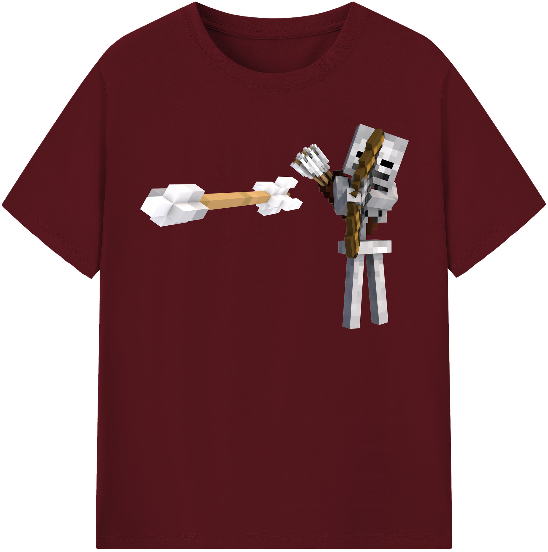 （画像用） マインクラフト ブロックの世界 Minecraft MC Block world 綿100％半袖Tシャツ（フロントプリント）